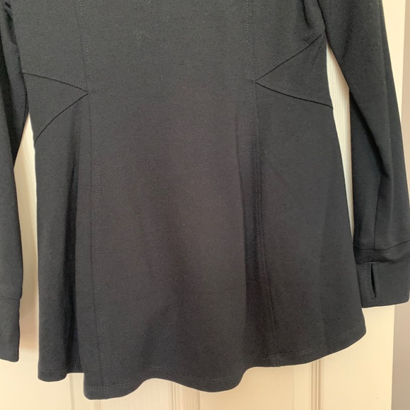 White House Black Market Black Zip Front Jacket sz 4 - Picture 6 of 8